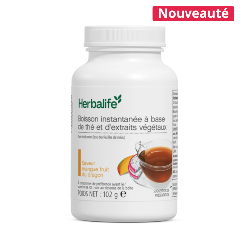 Boisson instantanée à base de thé et d'extraits végétaux Saveur mangue fruit du dragon 102 g