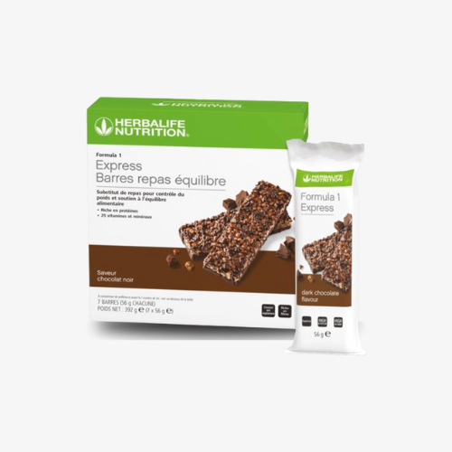 Barras de refeição equilibradas Formula 1 Express, sabor a arando e chocolate branco, 7 x 56g